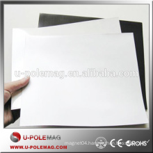 Isotropic flexible rubber magnet with White PVC